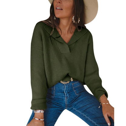 Pull en tricot pour femmes avec encolure élastique et coupe décontractée Chic und Stil