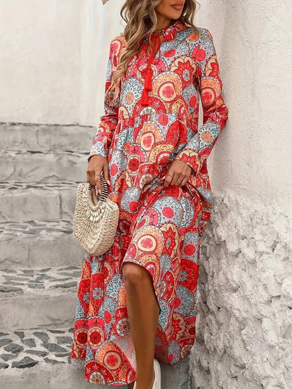 Robe de plage à manches longues pour femmes avec motif ludique Chic und Stil