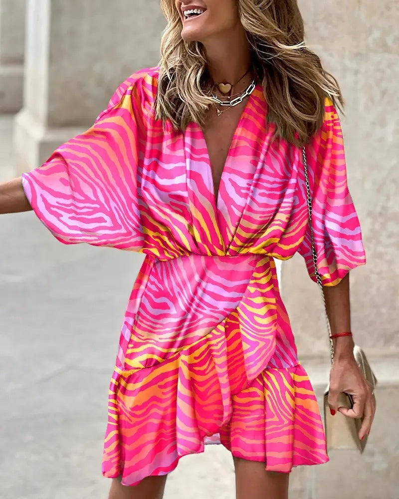 Dames Robe à manches courtes Chic und Stil