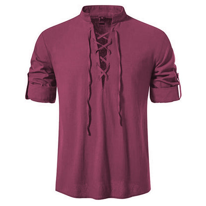 Chemise à manches longues pour hommes avec cordon de serrage Chic und Stil