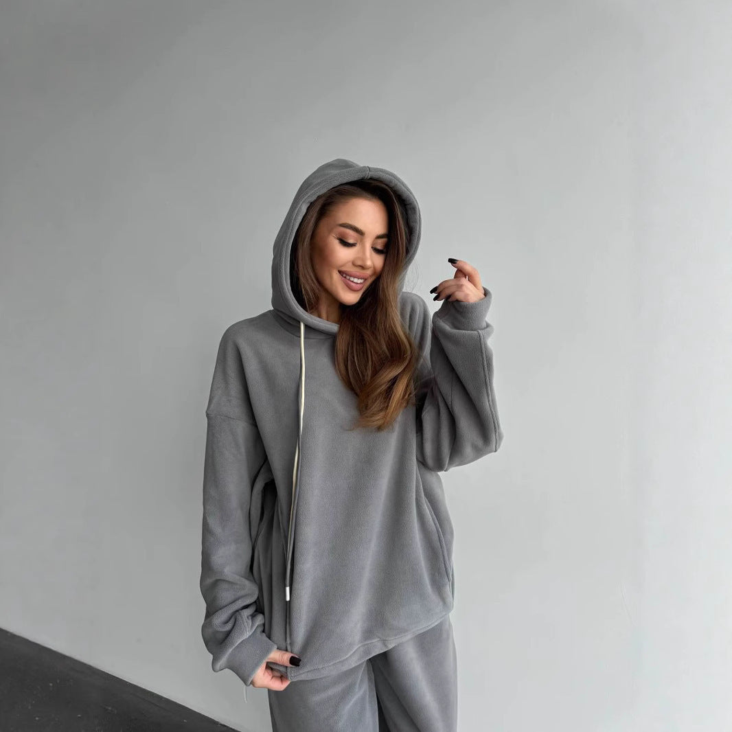 Chic and Style Women's Polar Lounge Pants and Hoodie Set