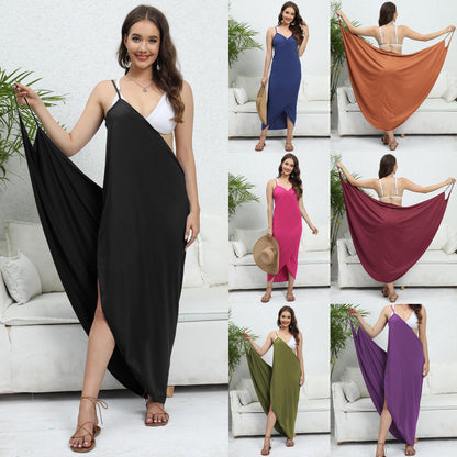 Dames Robe de plage maxi stylée Chic und Stil