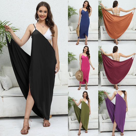 Dames Robe de plage maxi stylée Chic und Stil