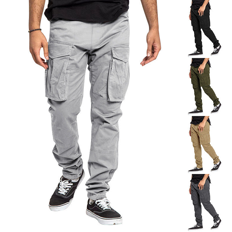 Men's cargo pants with multifunctional pockets and elastic waistband Chic and style