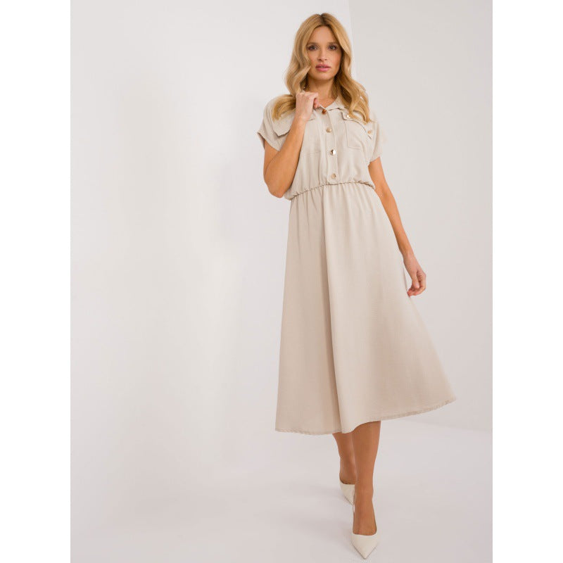 Robe chemise à manches courtes de loisirs pour femmes Chic und Stil