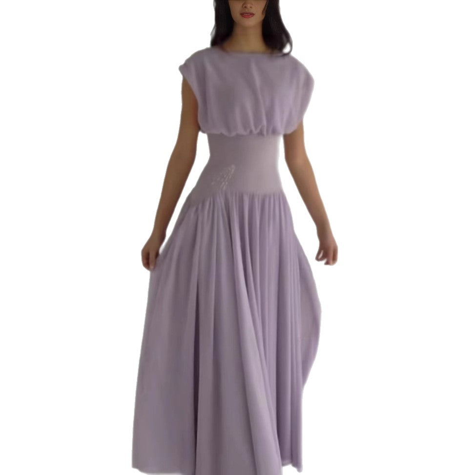 Robe maxi pour dames avec un élégant froncé et des accents féminins Chic und Stil