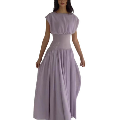 Robe maxi pour dames avec un élégant froncé et des accents féminins Chic und Stil