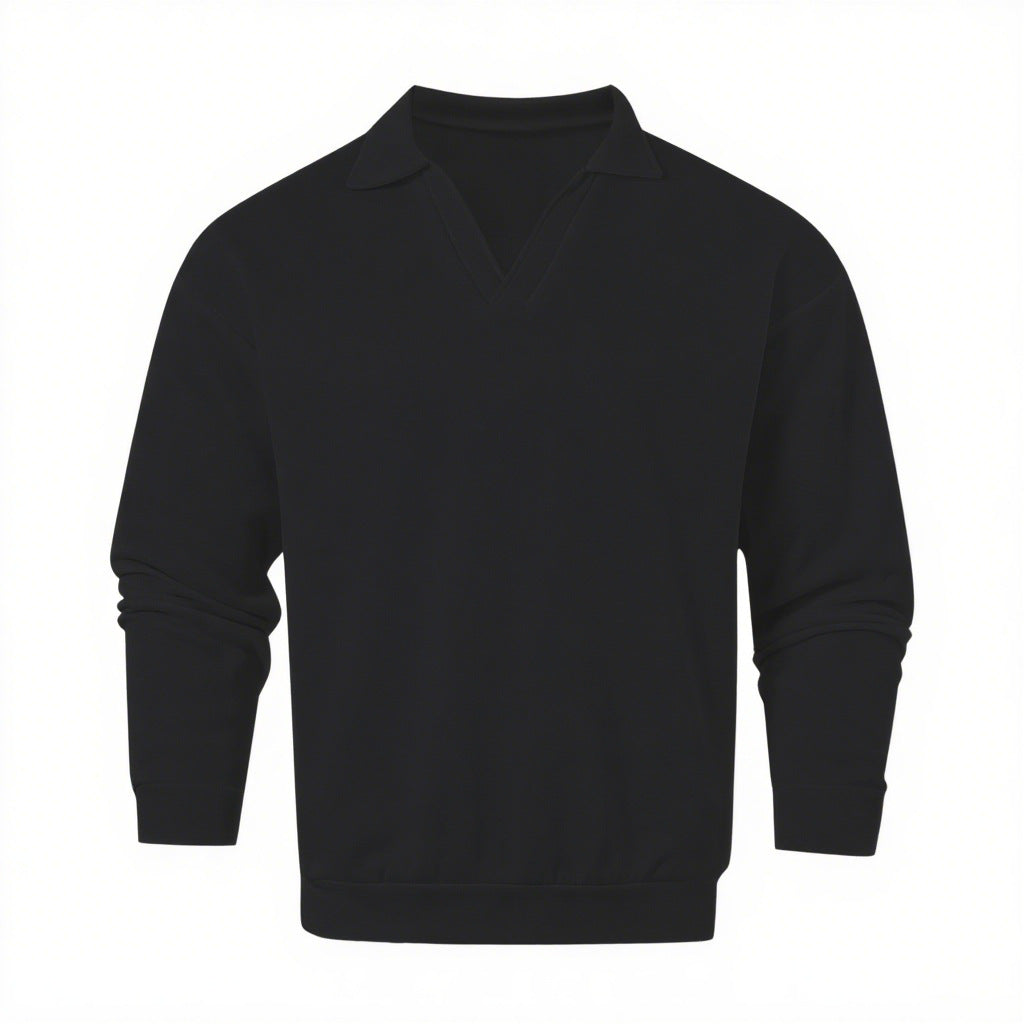 Pull décontracté pour hommes à col en V en matériau doux Chic und Stil