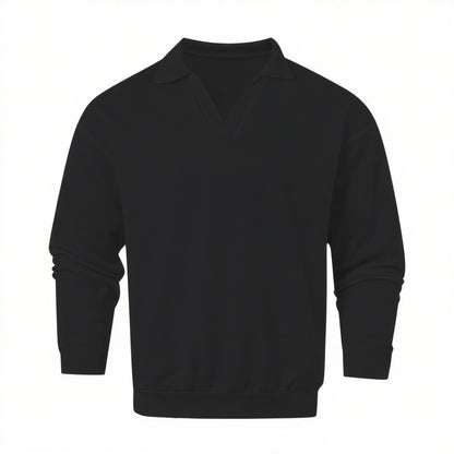 Pull décontracté pour hommes à col en V en matériau doux Chic und Stil