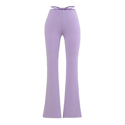 Elegant flared pants for women with a high waist and practical side pockets Chic and Style