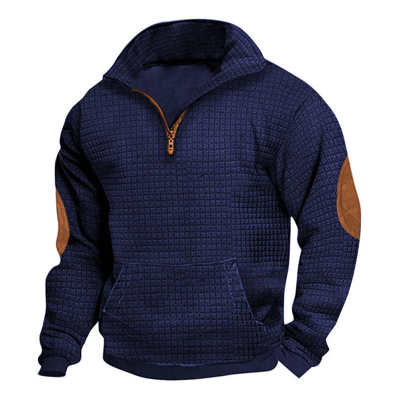 Fleece pullover for men with high collar and practical pockets Chic und Stil