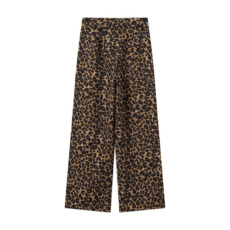 Chic and Style Women's Leopard Print Palazzo Pants