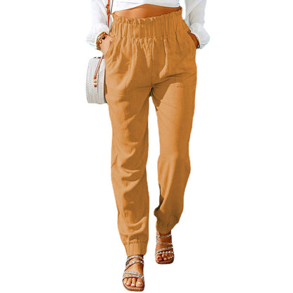 Light cotton pants for women with elastic waist and practical pockets Chic and Style