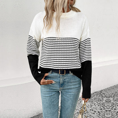 Pull en tricot pour femmes avec un motif moderne et une coupe décontractée Chic und Stil