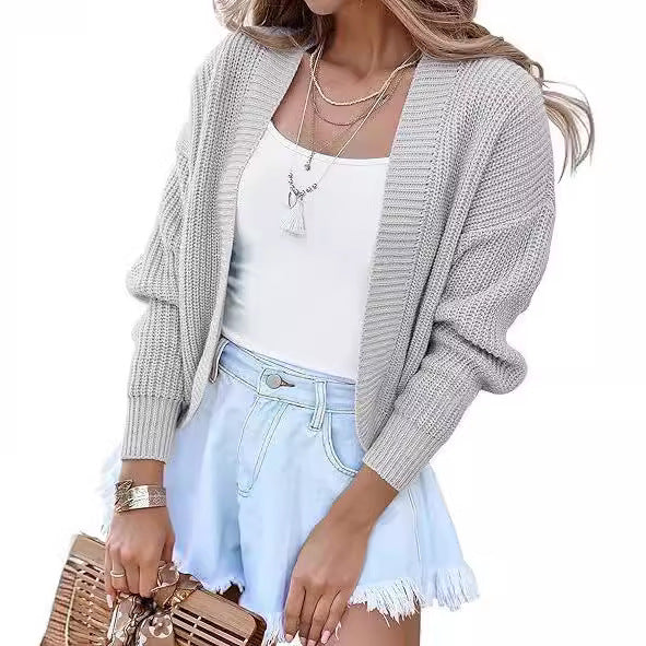 Dames gros pull over cardigan avec manches larges et devant ouvert Chic und Stil