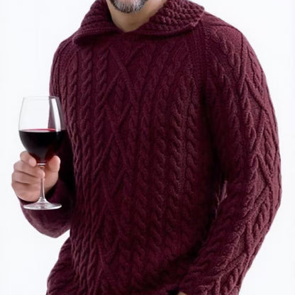 Pull à capuche en grosse maille pour hommes Chic und Stil