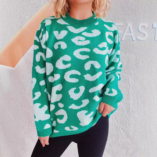 Pull femme confortable avec un motif léopard moderne Chic und Stil