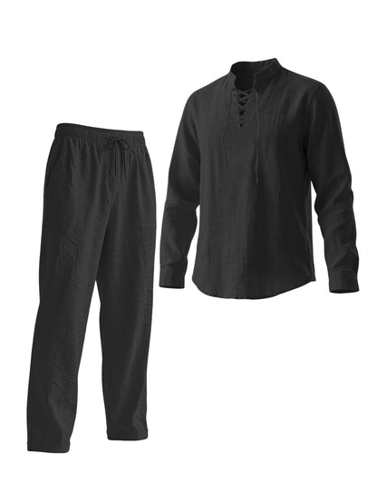 Men's Stylish Casual Set with Breathable Top and Comfortable Pants Chic and Style