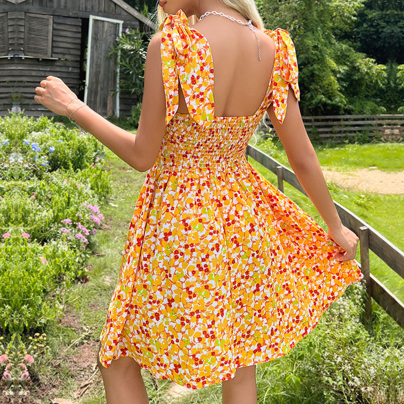 Robe d'été à imprimé floral pour femmes Chic und Stil