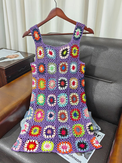 Robe de plage à motif de fleurs au crochet pour femmes Chic und Stil