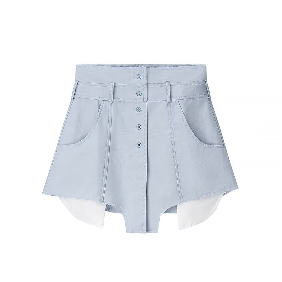 Chemise à carreaux pour dames avec shorts courts Chic und Stil