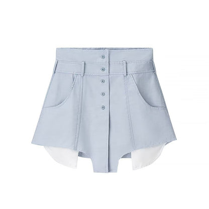 Chemise à carreaux pour dames avec shorts courts Chic und Stil