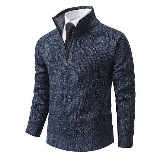 Pull homme avec col montant et zip attrayant Chic und Stil