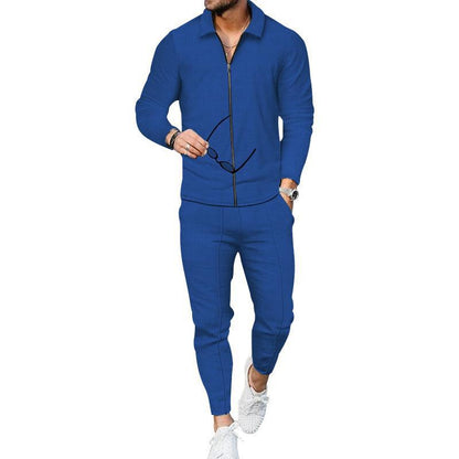 Costume de loisirs moderne pour hommes avec haut texturé et pantalon moderne Chic und Stil