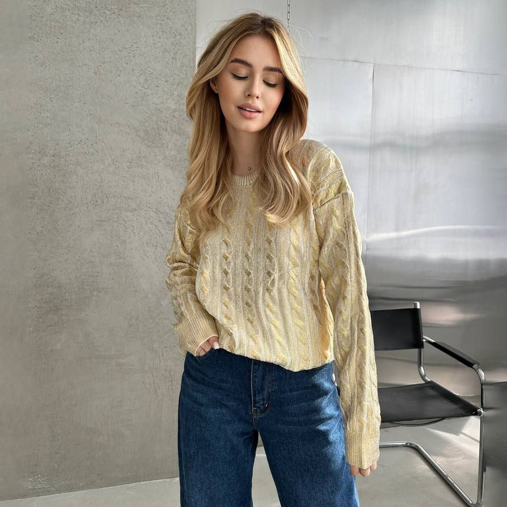Pull en grosse maille pour femmes avec motif de tressage détaillé et coupe oversize Chic und Stil