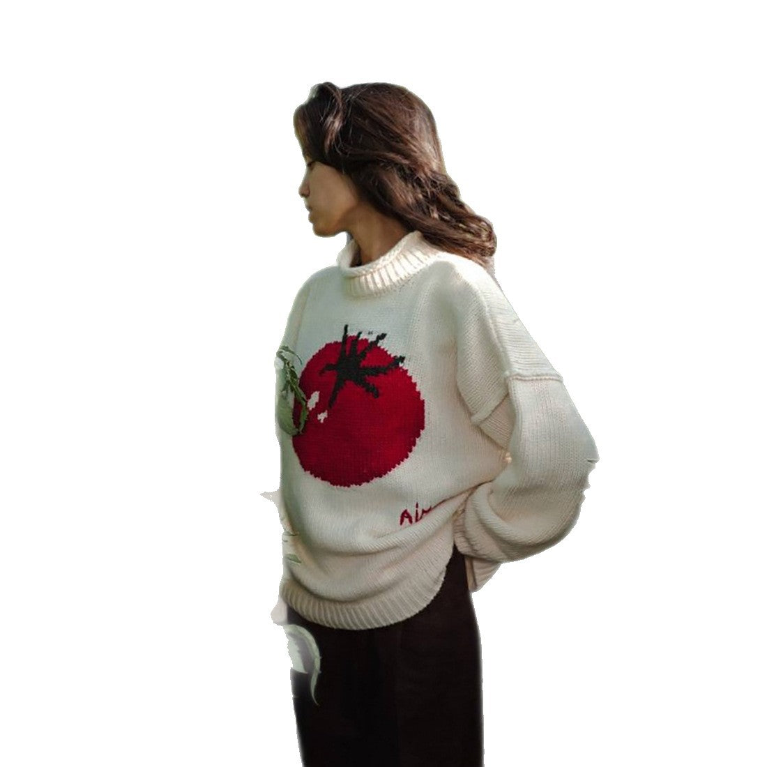 Pull en tricot pour femmes avec un design de type tomate Chic und Stil