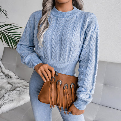 Pull en tricot pour femmes avec un motif de torsades moderne et une taille élastique Chic und Stil