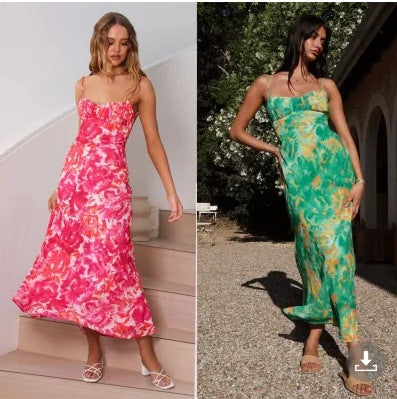 Robe Maxi Imprimé Floral Chic und Stil
