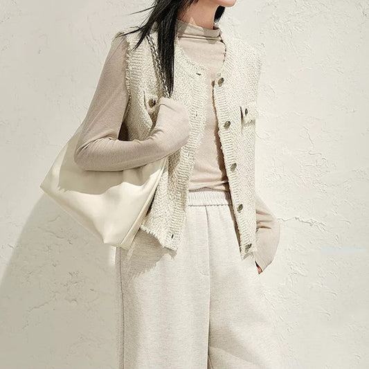 Gilet sans manches en tricot texturé pour femmes Chic und Stil