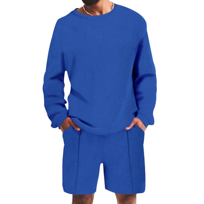 Men's casual leisure set with structured top and comfortable shorts Chic and style