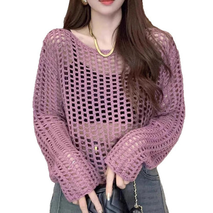 Pull en tricot léger pour femmes au design en mailles Chic und Stil