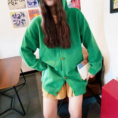 Dames gilet élégant avec capuche et boutons décoratifs Chic und Stil