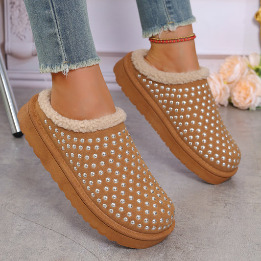 Chaussons pour femmes avec des accents scintillants et une doublure douillette Chic und Stil