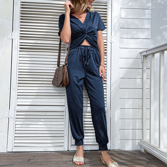 Combinaison à découpes stylée pour femmes avec taille réglable et manches courtes Chic und Stil