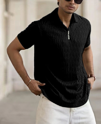 Hommes Polo en Structure Chic und Stil