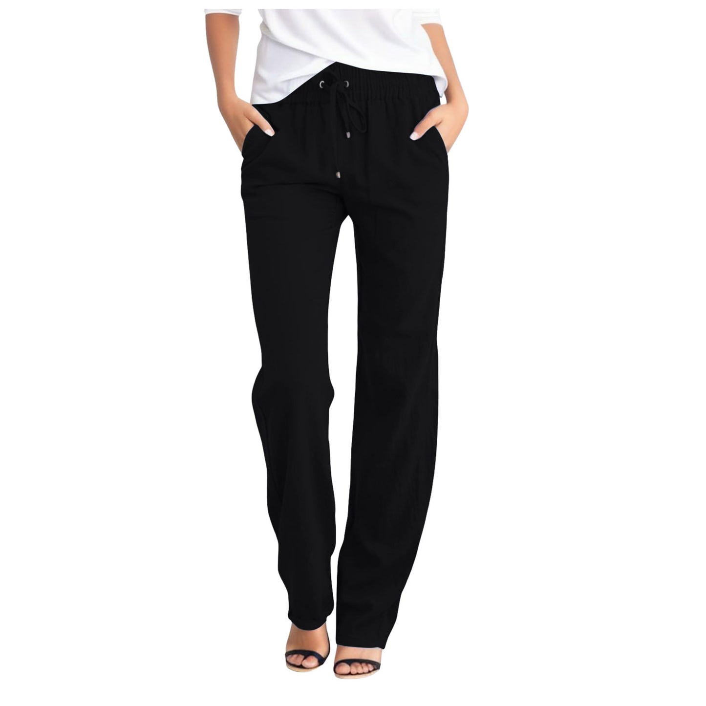 Women Lightweight Casual Pants with Drawstring Chic and Style