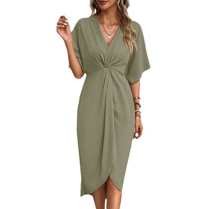 Robe enveloppante élégante à décolleté en V pour femmes Chic und Stil