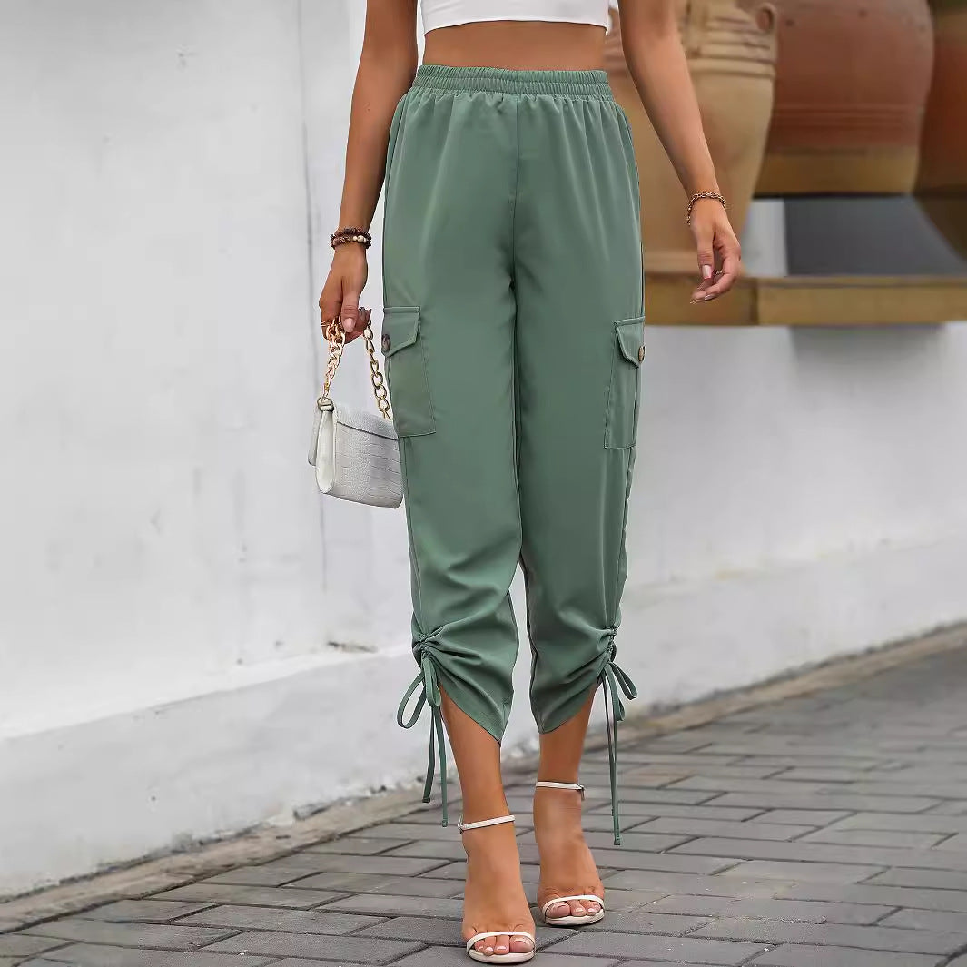 Pantalon cargo dames avec poignets ajustables et poches pratiques Chic und Stil