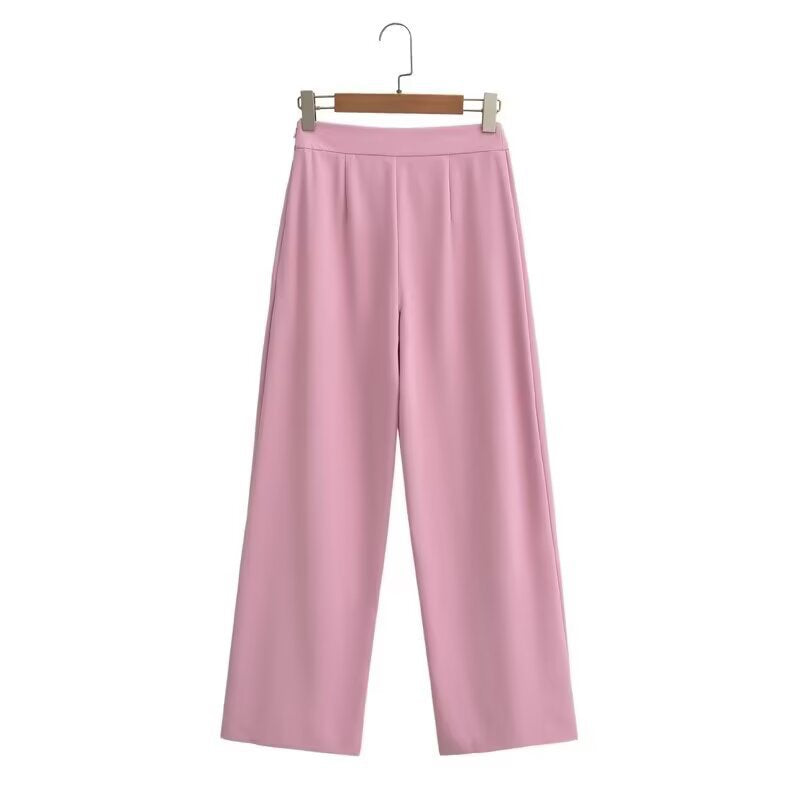 Women Elegant and Loose Palazzo Pants in Flowing Material with Elastic Waist Chic and Style