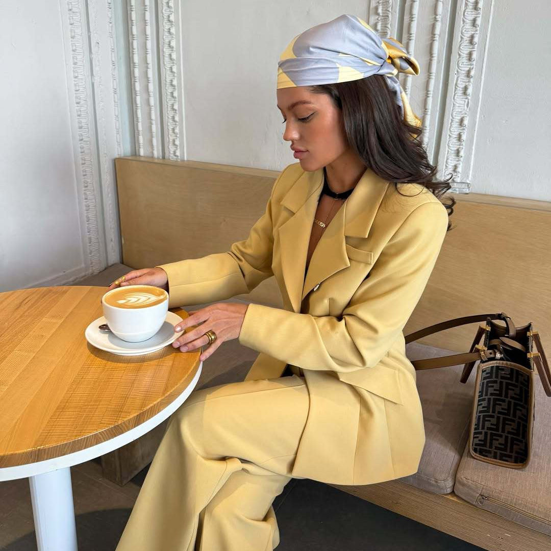 Dames ensemble élégant et décontracté avec pantalons large Chic und Stil