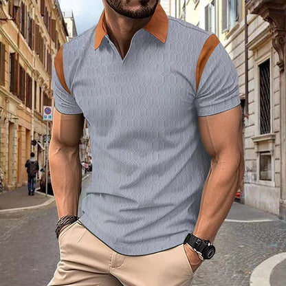 Chemise polo pour hommes avec des détails contrastés élégants et un design structuré respirant Chic und Stil
