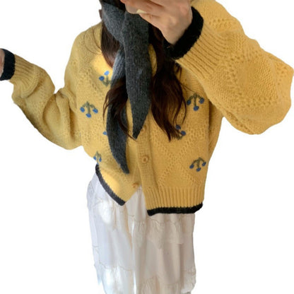 Cardigan en tricot élégant pour femmes avec motif unique et détails de boutons Chic und Stil