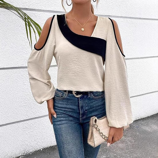 Dames Designer-top avec manches à découpes Chic und Stil