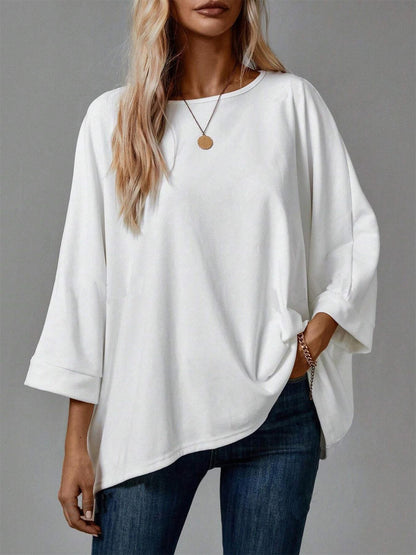 Sweat-shirt femme oversize avec coupe asymétrique et confort de port intuitif Chic und Stil