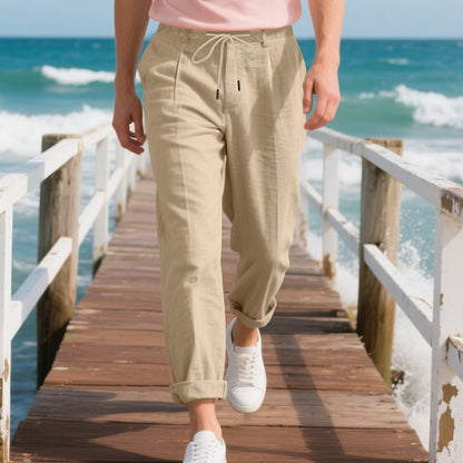 Casual beach pants for men with elastic waist and handy side pockets Chic und Stil
