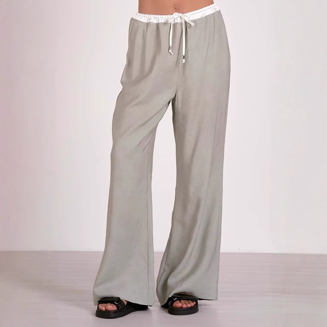 Ladies Palazzo Pants Trendy with Elastic Waist Chic and Style